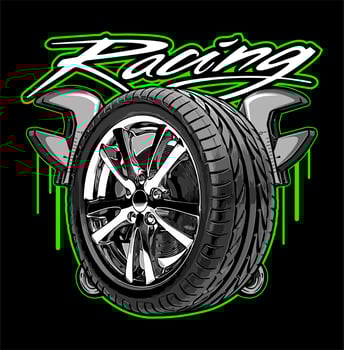 car tire and wrench vector
