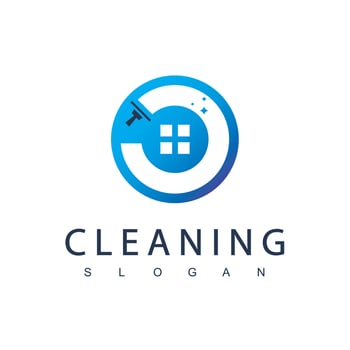 Cleaning Service Logo Design Template vector