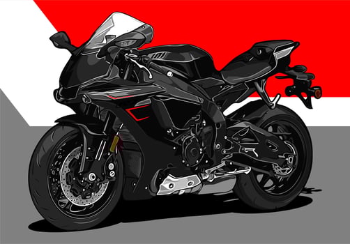 black sport motorbike vector ...