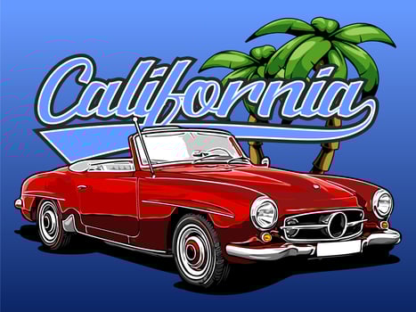 classic sports car vector