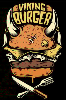 favorite food burger vector