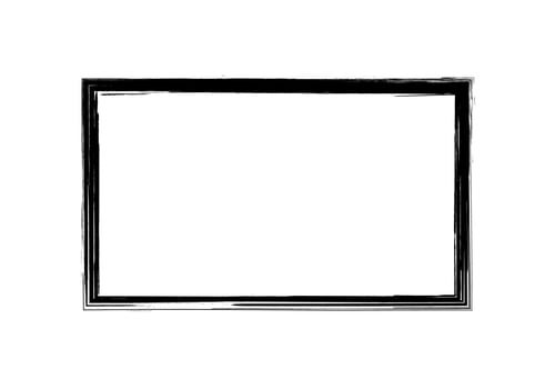 Realistic black frame isolated on white background. Perfect for your presentations. Vector illustration