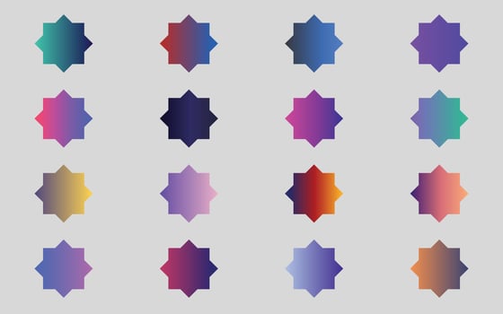 Mega set of vibrant colorful gradients color background vector
