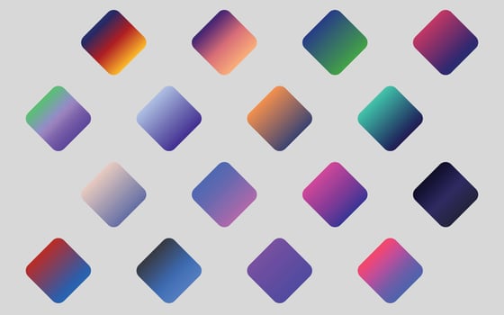 Mega set of vibrant colorful gradients color background vector