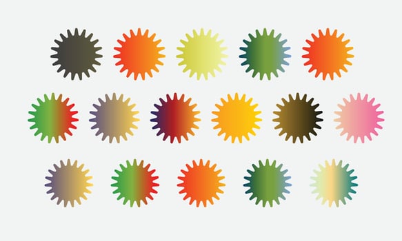 Mega set of vibrant colorful gradients color background vector