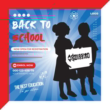 Awesome design for back to school social media post vector