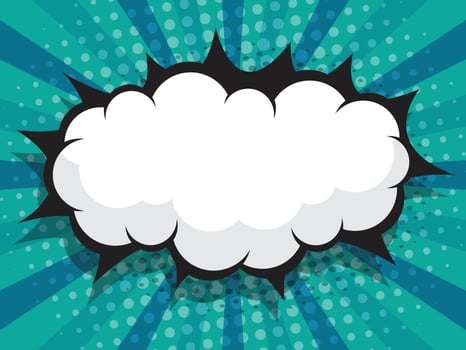 comic book pop art with blank speech bubble for background vector