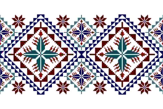 Ikat abstract geometric ethnic textile seamless pattern design. Aztec fabric carpet mandala ornaments textile decorations wallpaper. Tribal boho native turkey textile traditional embroidery vector. vector