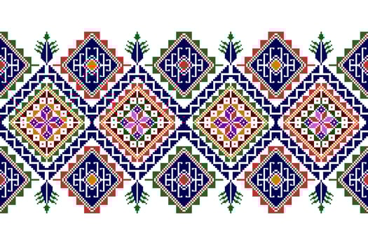Ikat abstract geometric ethnic textile seamless pattern design. Aztec fabric carpet mandala ornaments textile decorations wallpaper. Tribal boho native turkey textile traditional embroidery vector. vector