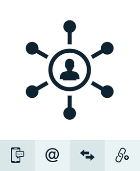 Communication icons with White Background vector