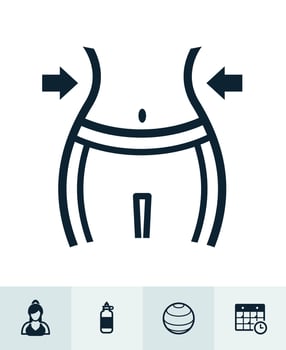 Fitness icons with White Background vector