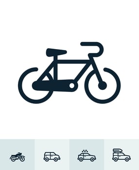 Transportation and Vehicles Icons with White Background vector