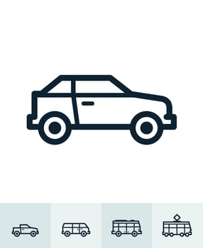 Transportation and Vehicles Icons with White Background vector