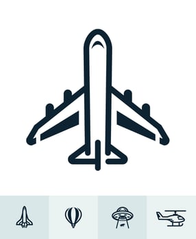 Transportation and Vehicles Icons with White Background vector