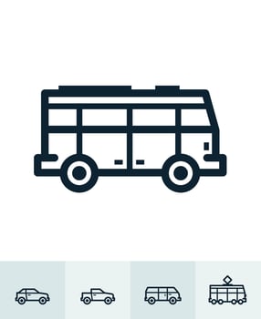 Transportation and Vehicles Icons with White Background vector