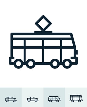 Transportation and Vehicles Icons with White Background vector