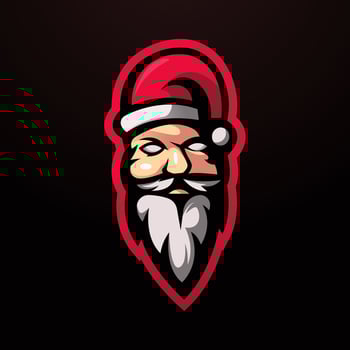 Santa Claus mascot logo design illustration vector