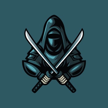 Ninja mascot logo vector