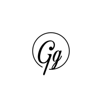 GG circle initial logo best for beauty and fashion in bold feminine concept vector