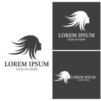 Hair treatment logo vector illustration