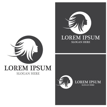 Hair treatment logo vector illustration