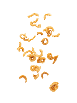 Falling crispy pork rinds cutout, Png file