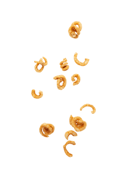 Falling crispy pork rinds cutout, Png file