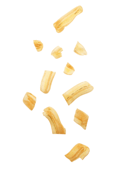 Falling banana chips cutout, Png file