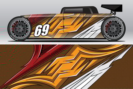 Car wrap decal designs for racing livery or daily car vinyl sticker vector