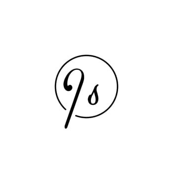IS circle initial logo best for beauty and fashion in bold feminine concept vector