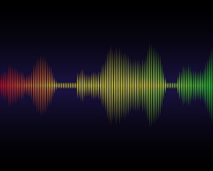 Music sound waves vector