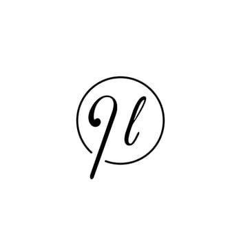 IL circle initial logo best for beauty and fashion in bold feminine concept vector