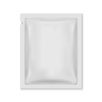 White Blank Foil Food Bag Packaging vector
