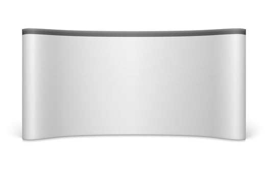 White blank trade show booth vector