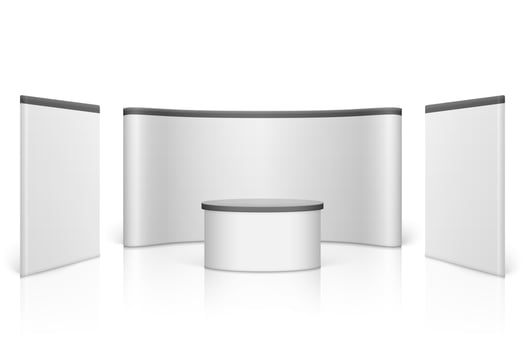 White blank trade show booth vector