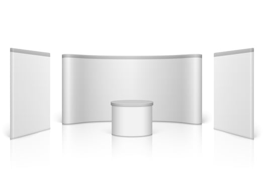 White blank trade show booth vector