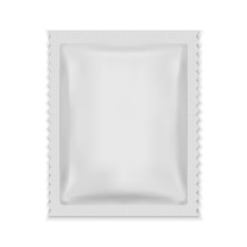 White Blank Foil Food Bag Packaging vector