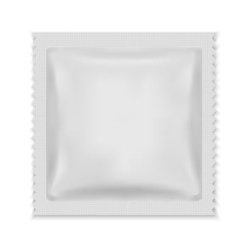 White Blank Foil Food Bag Packaging vector