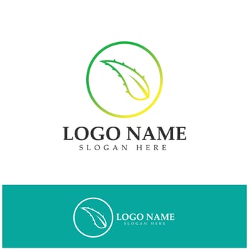 aloe vera logo icon illustration vector