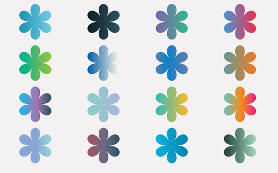 Mega set of vibrant colorful gradients color background vector