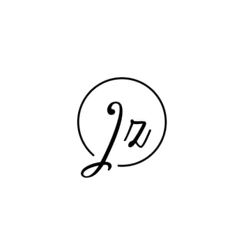 JZ circle initial logo best for beauty and fashion in bold feminine concept vector