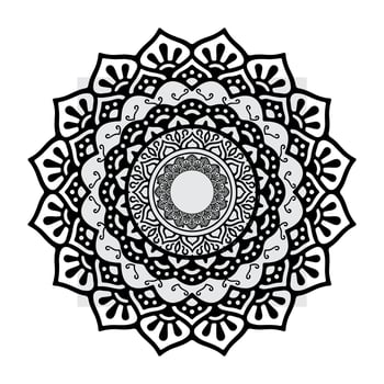 Black Mandala for Design. Mandala Circular pattern design for Henna, Mehndi, tattoo, decoration. Decorative ornament in ethnic oriental style. Coloring book page vector