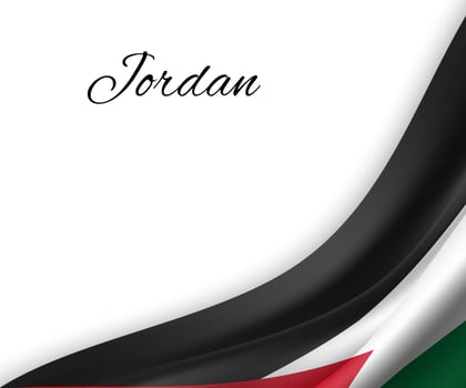 waving flag on white background. vector
