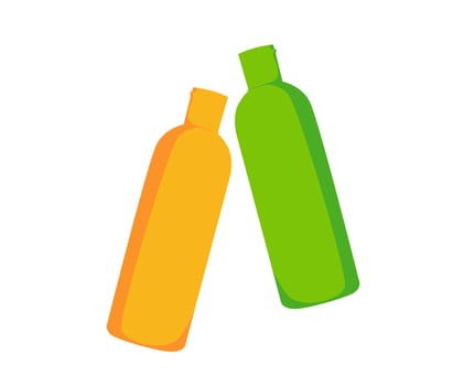 vector design, two bottles shape illustration