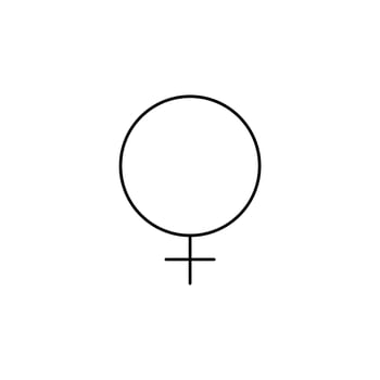 Gender, Sign, Male, Female, Straight Thin Line Icon Vector Illustration Logo Template. Suitable For Many Purposes.