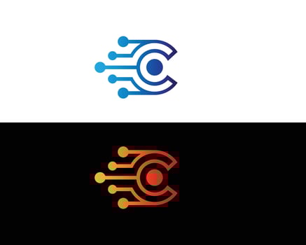 Technology Letter C Logo Design Symbol Template. vector