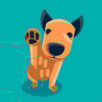 flat design, chihuahua dog animal vector