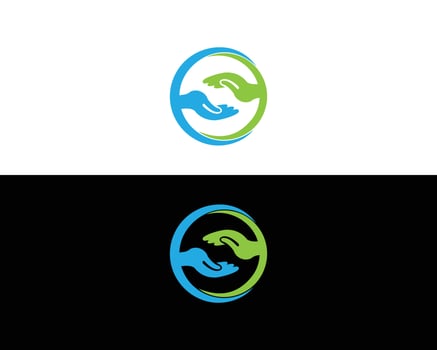 Hand care logo template vector design