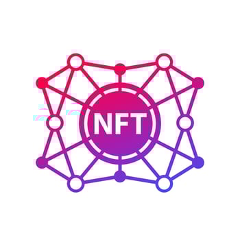 NFT non fungible token, vector icon