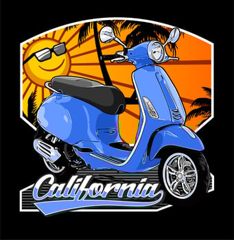 automatic scooter vector